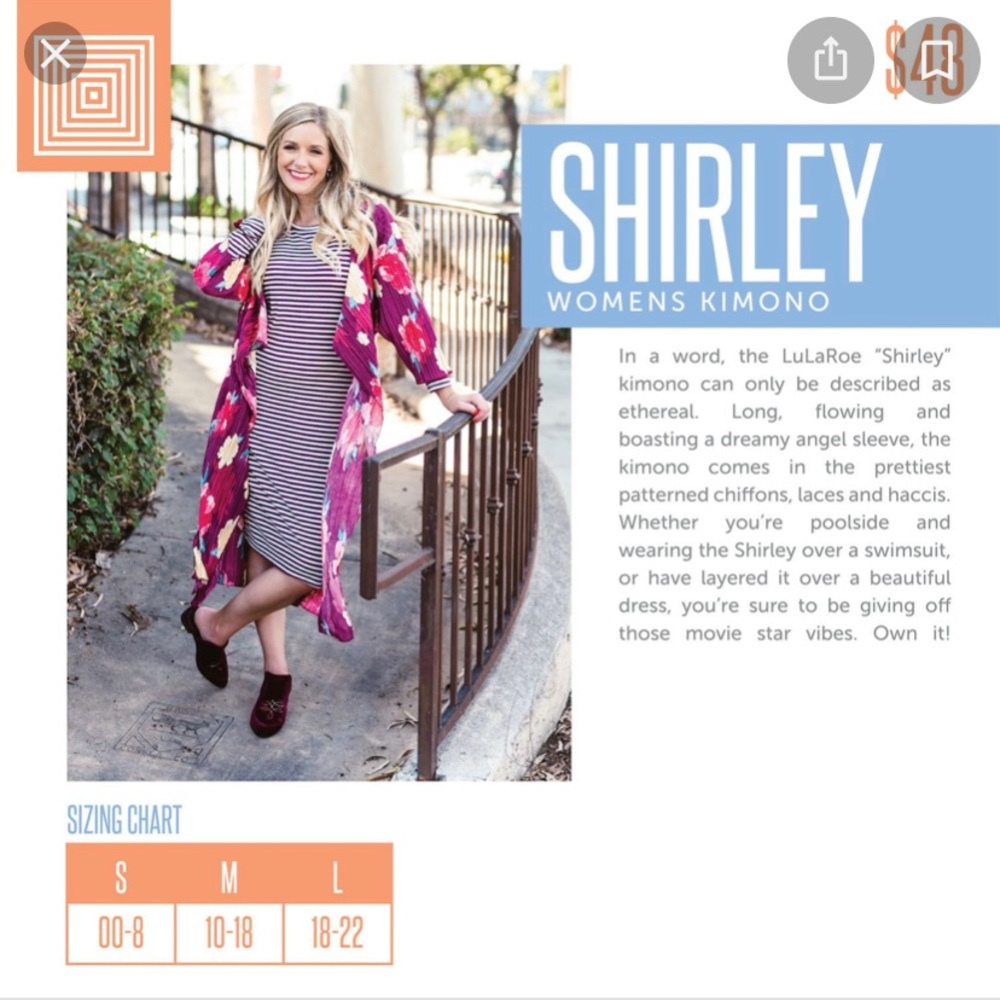 BNWOT S mint kimono cardigan lularoe Shirley - Picture 5 of 9